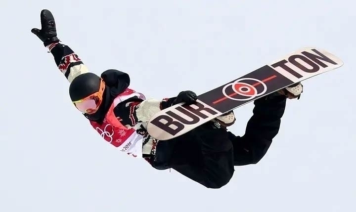 a McMorris brother doing a snowboarding trick